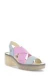 Fly London Taji Platform Slingback Sandal In Multi