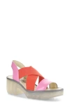 Fly London Taji Platform Slingback Sandal In Multi