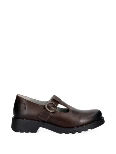 Fly London T-bar Buckle-fastening Shoes In Brown