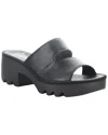 Fly London Tech Platform Sandal In Black