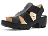 Fly London Teev Platform Sandal In Black