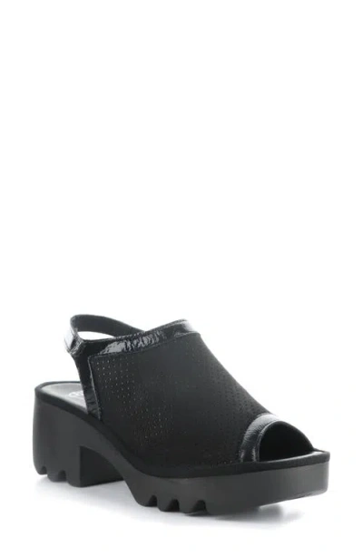 Fly London Teif Platform Sandal In 000 Black