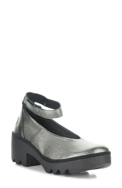 Fly London Tiry Ankle Strap Pump In Gray