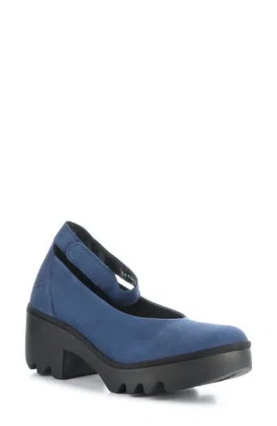 Fly London Tiry Ankle Strap Pump In Blue