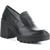 Fly London Toky Platform Penny Loafer In Black