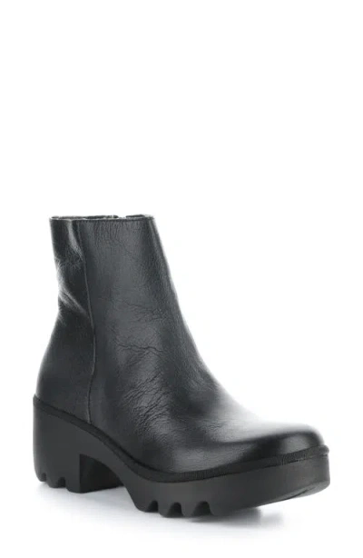 Fly London Toor Platform Bootie In Black Mousse