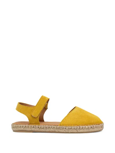 Fly London Touch-strap Suede Espadrilles In Yellow