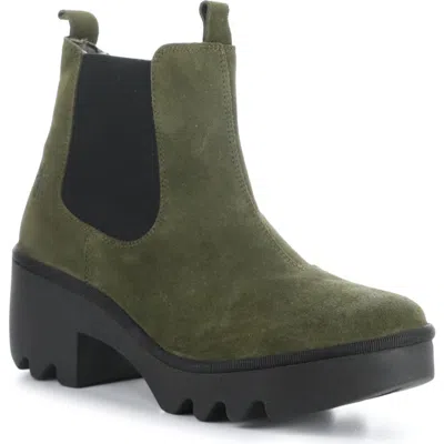 Fly London Trig Platform Chelsea Boot In 006 Aspen Oil Suede