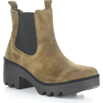 Fly London Trig Platform Chelsea Boot In 010 Elephant Oil Sue