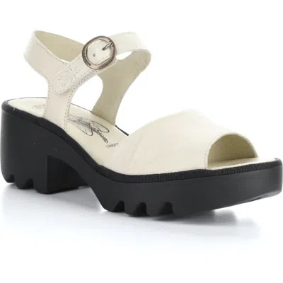 Fly London Tull Platform Sandal In White