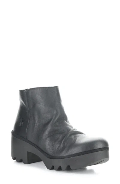 Fly London Tulp Lug Sole Platform Bootie In Gray