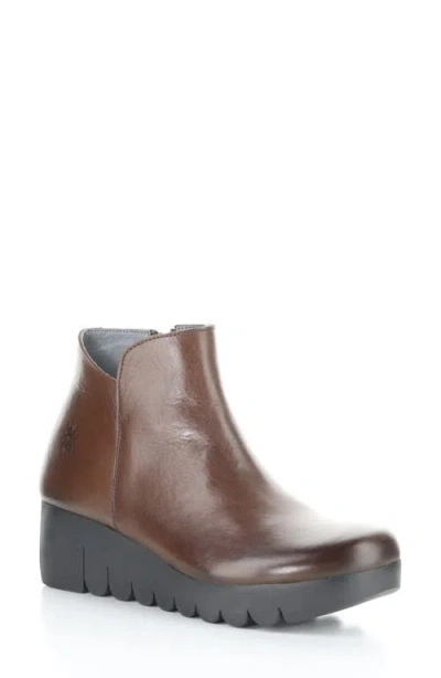 Fly London Vang Wedge Bootie In Brown