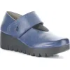 Fly London Vari Mary Jane Platform Wedge Pump In Blue