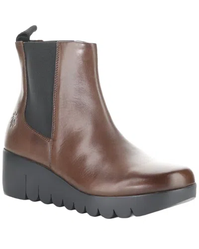 Fly London Vaze Leather Boot In Burgundy