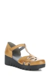 Fly London Velt Platform Wedge Fisherman Sandal In Taupe