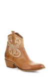Fly London Wami Western Boot In Camel Velvet