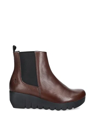 Fly London Wedge-hell Chelsea Boots In Brown