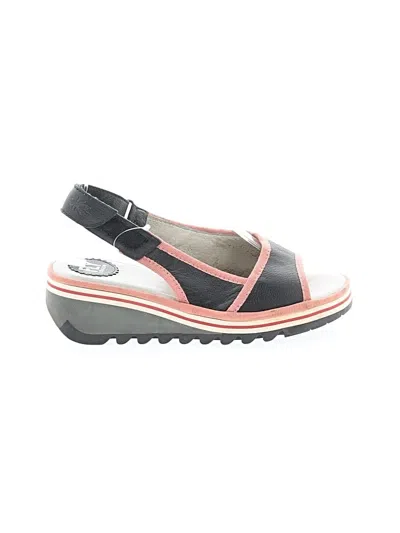 Pre-owned Fly London Wedges In Black