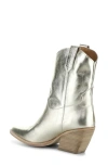 Fly London Wofy Pointed Toe Western Boot In Gold