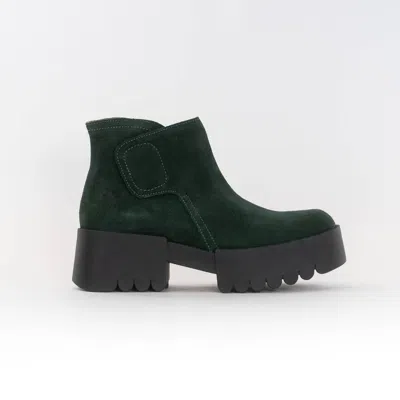 Fly London Women's Ankle Boots In Green Forest In Black