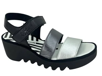 Fly London Women's Bexy Platform Wedge In Silver/mult In Multi
