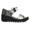 Fly London Bilu Platform Wedge Sandal In White
