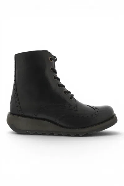 Fly London Birr Womens Wedge Heel Boots Colour: Black, Size: 9 / 42