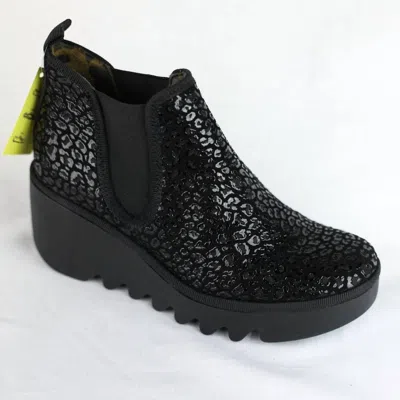 Fly London Women Byne Wedge Bootie In Anthracite In Gray