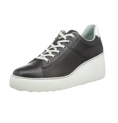Fly London Women's Delf Wedge Sneaker In Black
