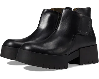Pre-owned Fly London Women's Endo006fly Chunky Sole Zip Up Ankle Boot In Black