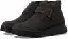 Fly London Women's Leather Wedge Ankle Boot In Diesel Fuel In Brown