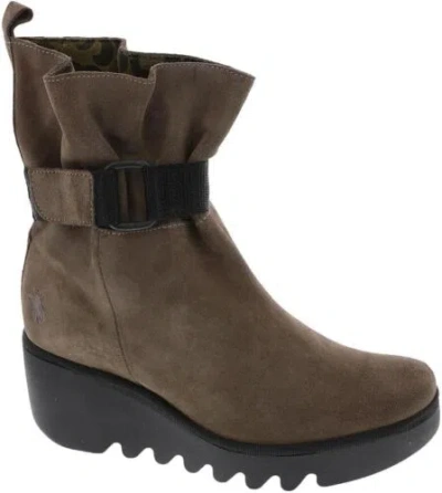 Pre-owned Fly London Women's Modern Ankle Boot In Taupe