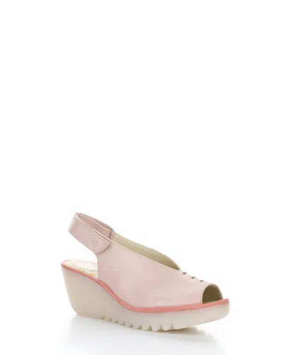 Fly London Women's Peep Toe Velcro Sandal In Nude Dublin In Multi