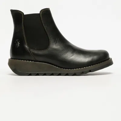 Pre-owned Fly London Women's Salv Chelsea Ankle Boot In Black