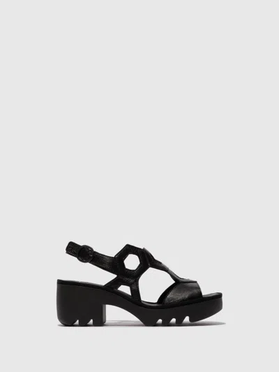 Fly London Women's Sling-back Sandals In Black