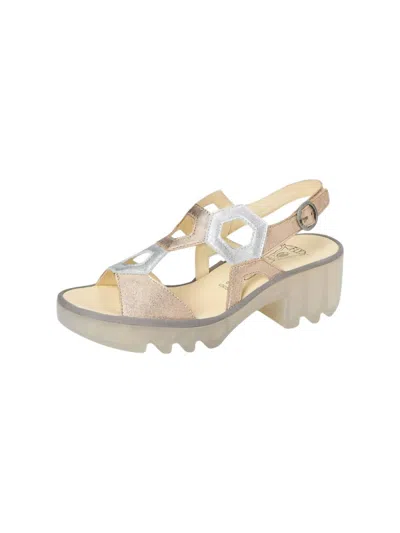 Fly London Women's Sling-back Sandals In Sahara/silver In Multi
