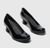 Fly London Women's Slip-on Heels In Navy In Black