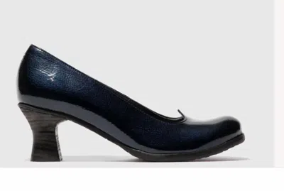 Fly London Women's Slip-on Heels In Navy In Multi
