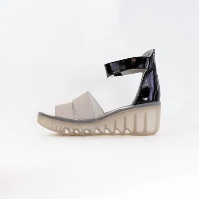 Fly London Women's Strappy Sandals In Cloud/black In White