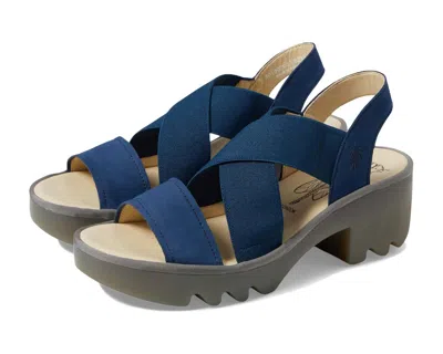 Fly London Women's Taji502fly Leather Slingback Sandal In Blue