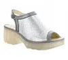 Fly London Teif Platform Sandal In Silver