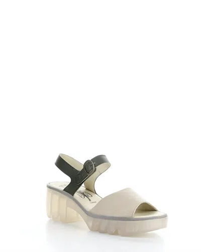 Fly London Women's Tull Heeled Sandals In Taupe/khaki In Multi