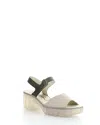Fly London Tull Platform Sandal In Taupe/khaki Mousse