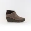 Fly London Women's Wedge Chelsea Ankle Boots In Taupe/expresso In Multi