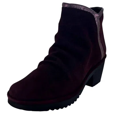 Fly London Women's Wynn268fly Ankle Boot In Wine/burgundy In Multi