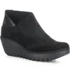 Fly London Yego Wedge Bootie In Black