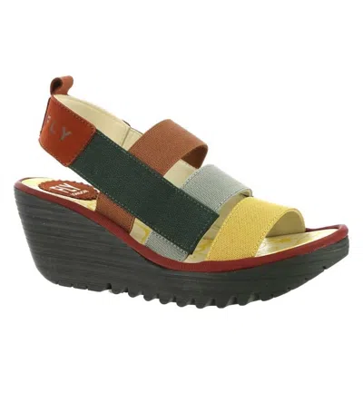 Fly London Women's Yery Sandal In Cupido Multi Brick