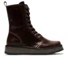 Fly London Womens Brown Rami043 Casual Leather Lace-up Ankle Dress Boots In Multi