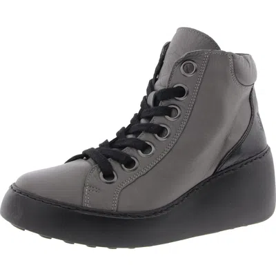 Fly London Womens Zipper Ankle Boots In Grey