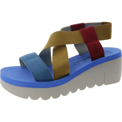 Fly London Yabi 922 Fly Womens Stretchable Mixed Media Ankle Strap In Multi